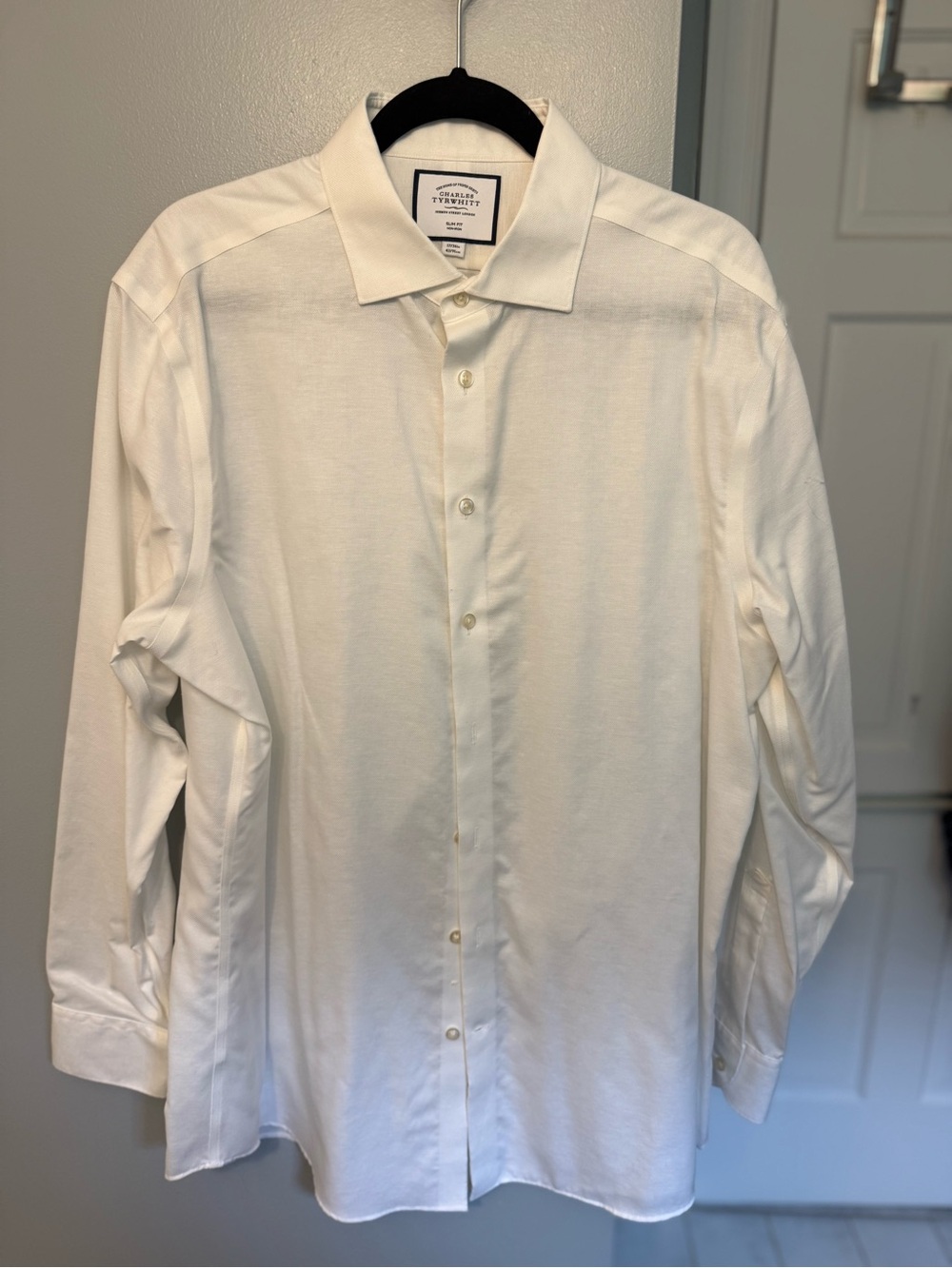 Charles Tyrwhitt White Stretch Cotton Dress Shirt